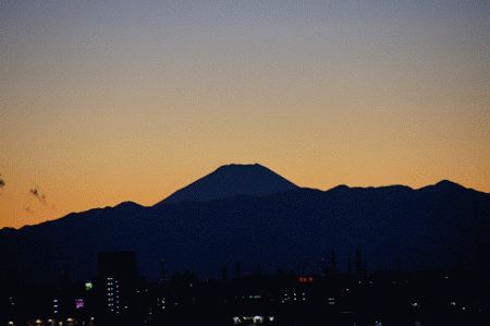 2013年　年の瀬の富士山