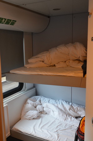 ドイツの寝台列車、2畳2段ベッド
