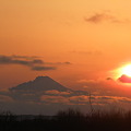 夕日の沈む利尻富士